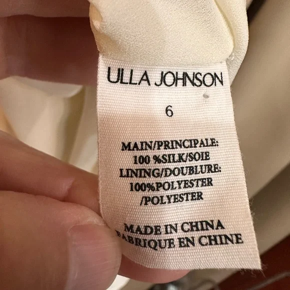 Ulla Johnson Sarai Dress in Cream with Multicolor Details NWT Size 6 - Picture 6 of 7